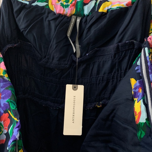 Anthropologie floral strapless maxi somerset dress sz XL - Picture 5 of 7